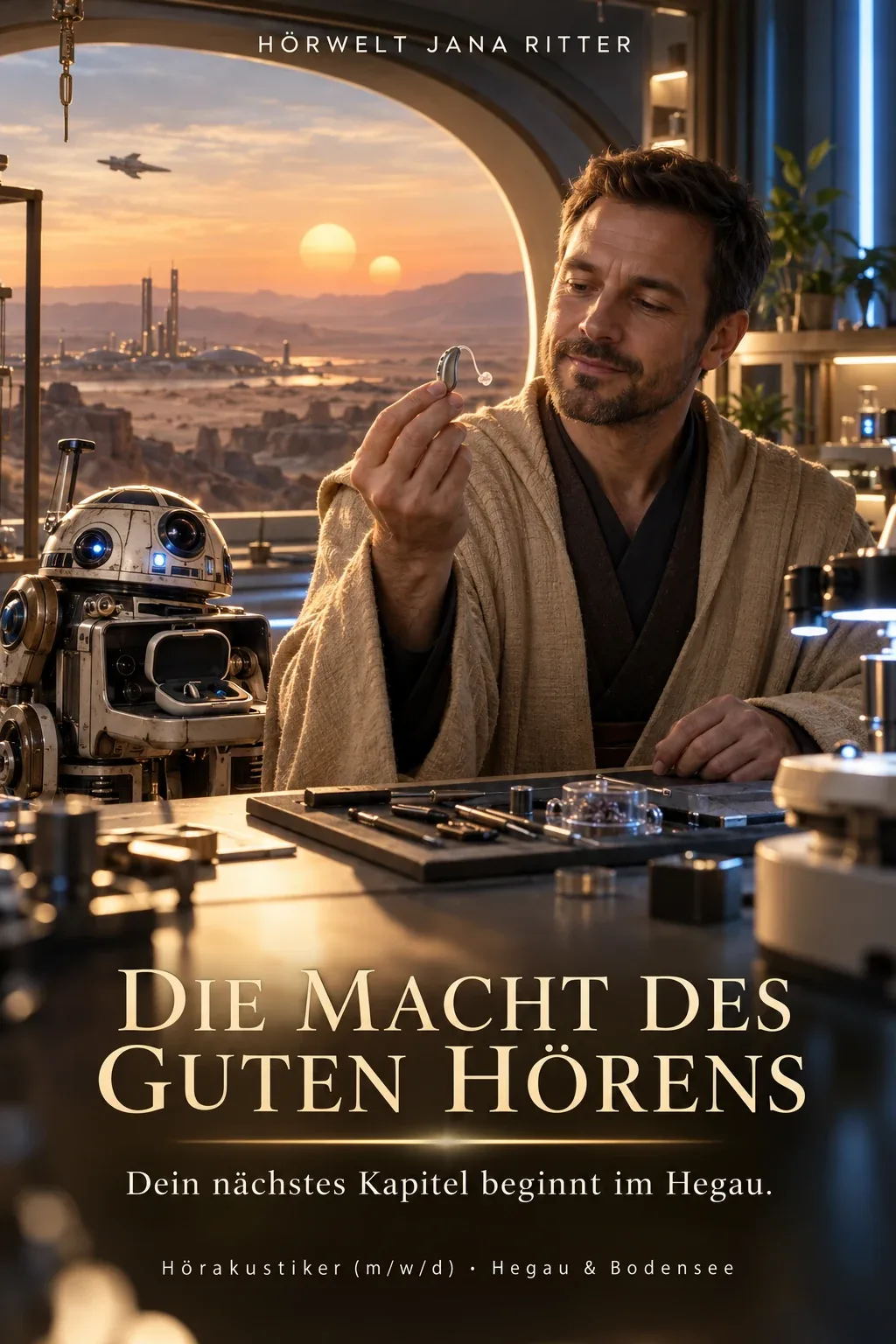 Motiv zur Recruiting-Story: Die Macht des guten Hörens: Deine Jedi-Mission als Hörakustiker (m/w/d) im Hegau und am Bodensee