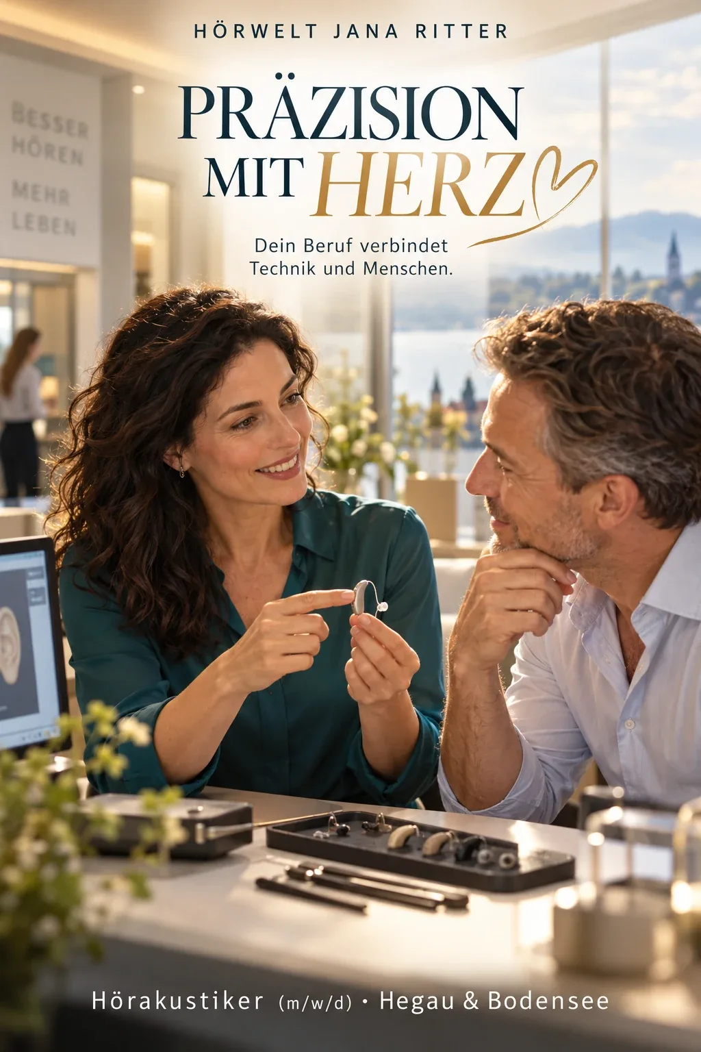 Motiv zur Recruiting-Story: Stellenausschreibung: Hörakustiker (m/w/d) bei Hörwelt Jana Ritter - Der Hörwunscherfüller im OP-Saal des guten Klangs!