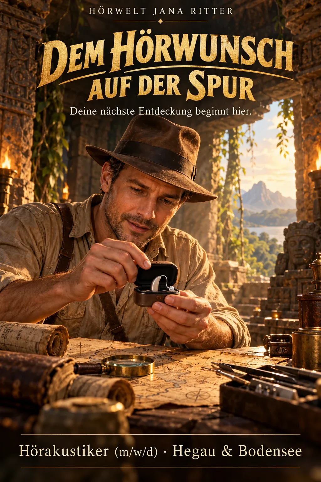 Motiv zur Recruiting-Story: 🎵🔦🕶️ "Auf der Suche nach dem verlorenen Klang" 🕶️🔦🎵