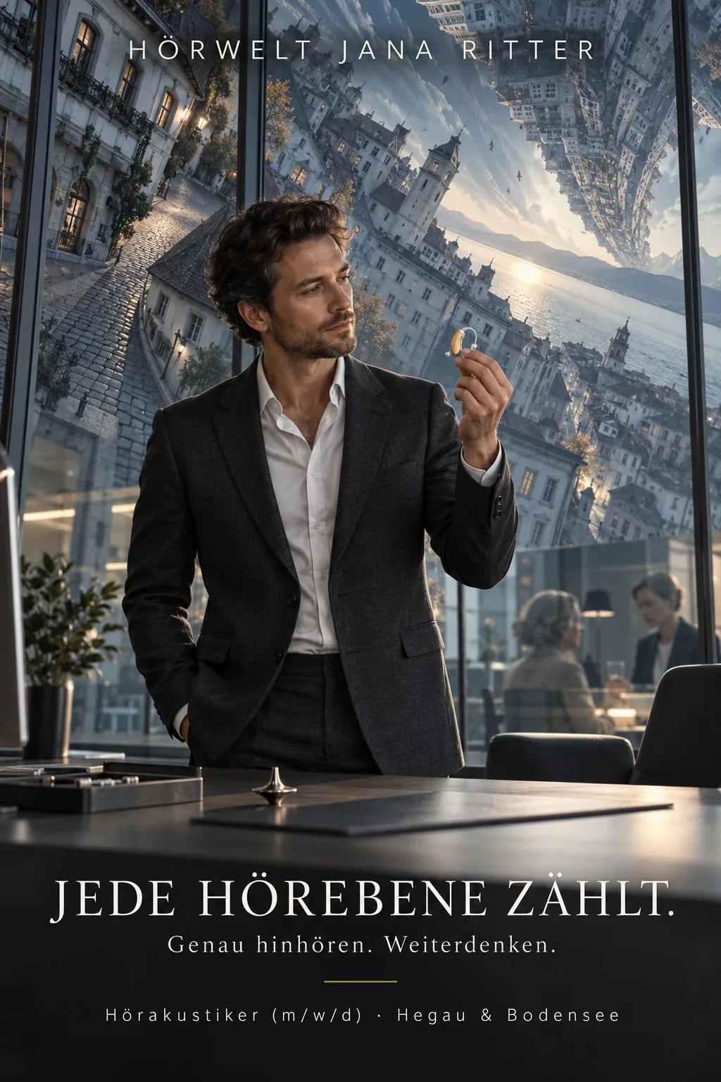 Motiv zur Recruiting-Story: Jede Hörebene zählt. Eine Inception-Story für Hörakustiker (m/w/d) am Bodensee